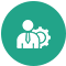 Collaborative partnership model icon showing clear roles between ZYLOR and partners
