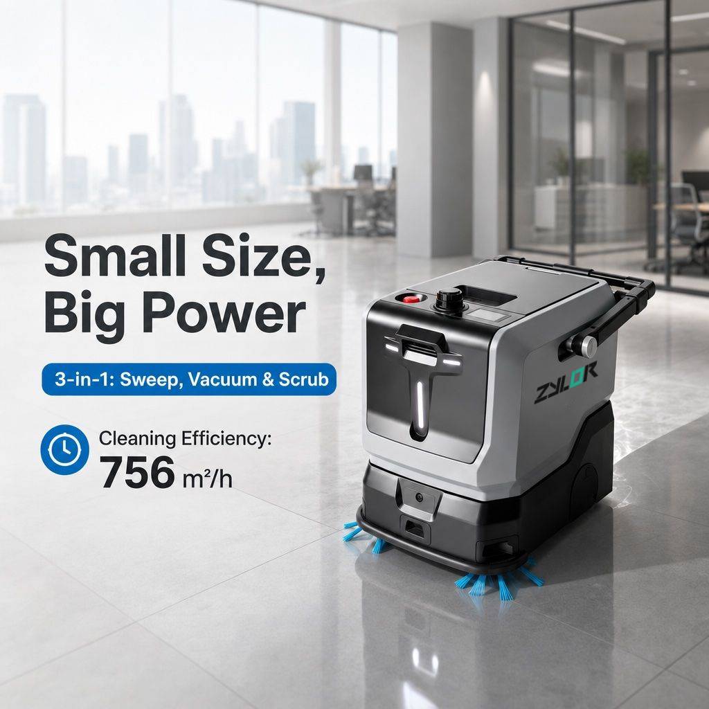 Commercial cleaning robots navigating a facility