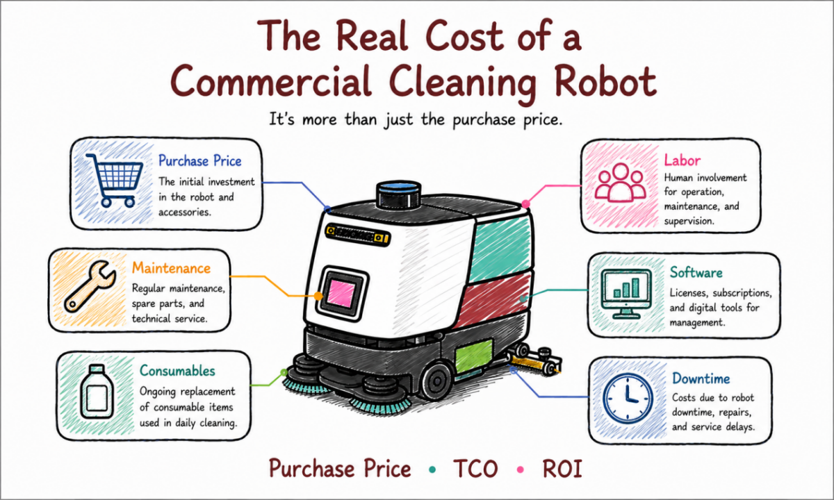 How Much Does a Commercial Cleaning Robot Cost? Purchase Price, TCO & ROI