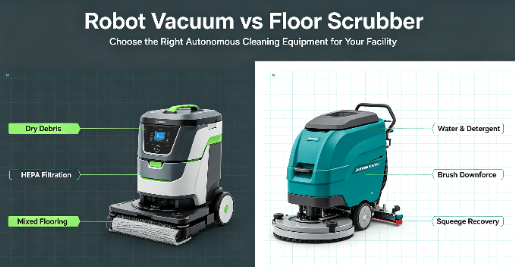 Commercial Robot Vacuum vs Floor Scrubber: What Is the Difference?
